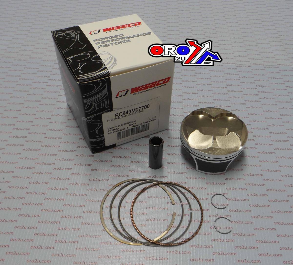 WISECO 77mm HC PISTON KIT SUZUKI RM-Z250 2007-2009, RACERS CHOICE