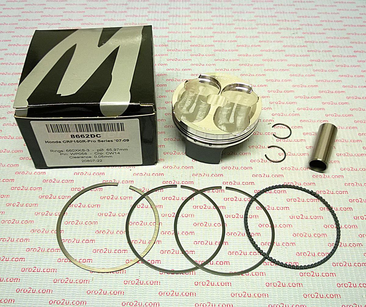 PISTON KIT 07-09 CRF150R 66 HC WOSSNER 8662DB 12.5:1 COMP