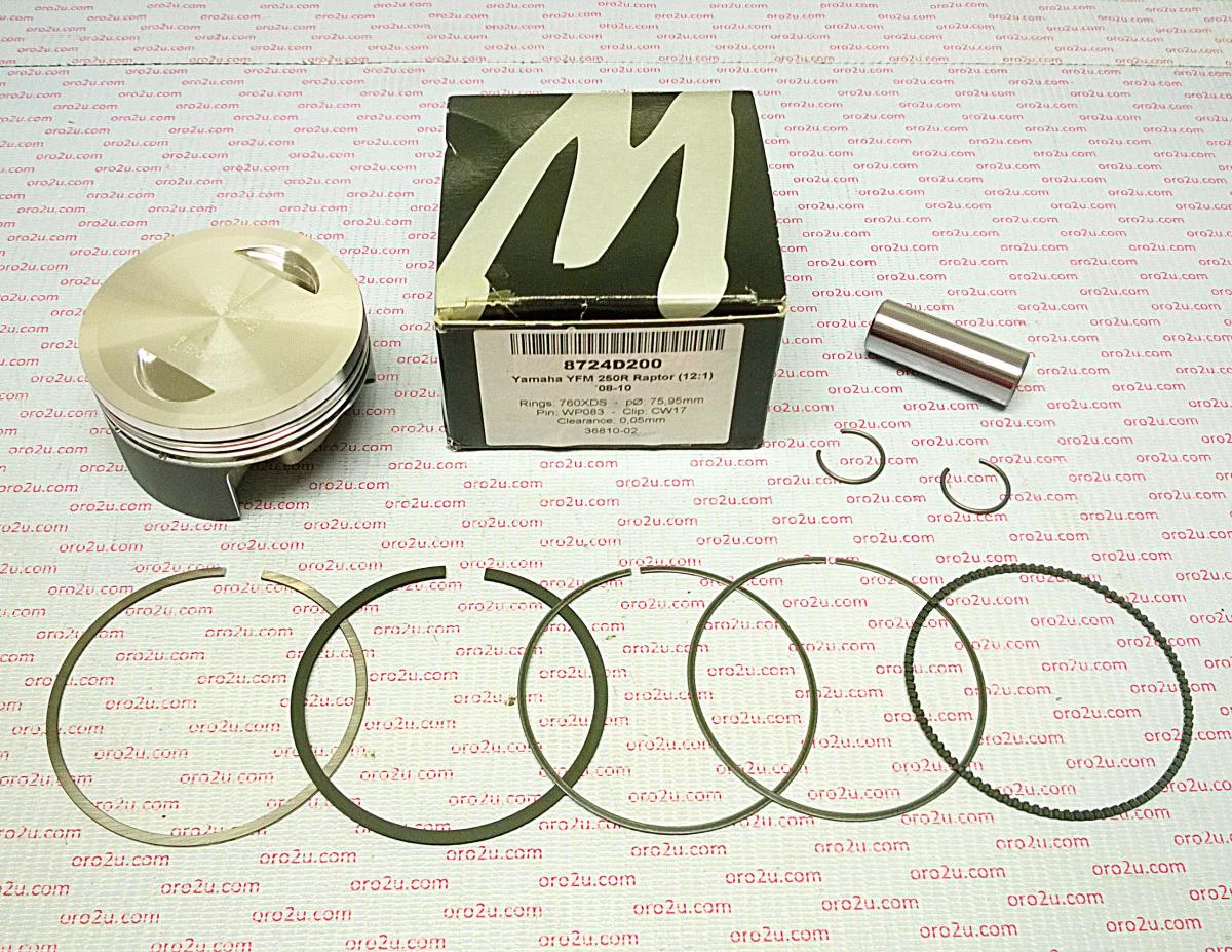 WOSSNER 74mm PISTON KIT YAMAHA YFM250R RAPTOR 08-13, XT250 13-18