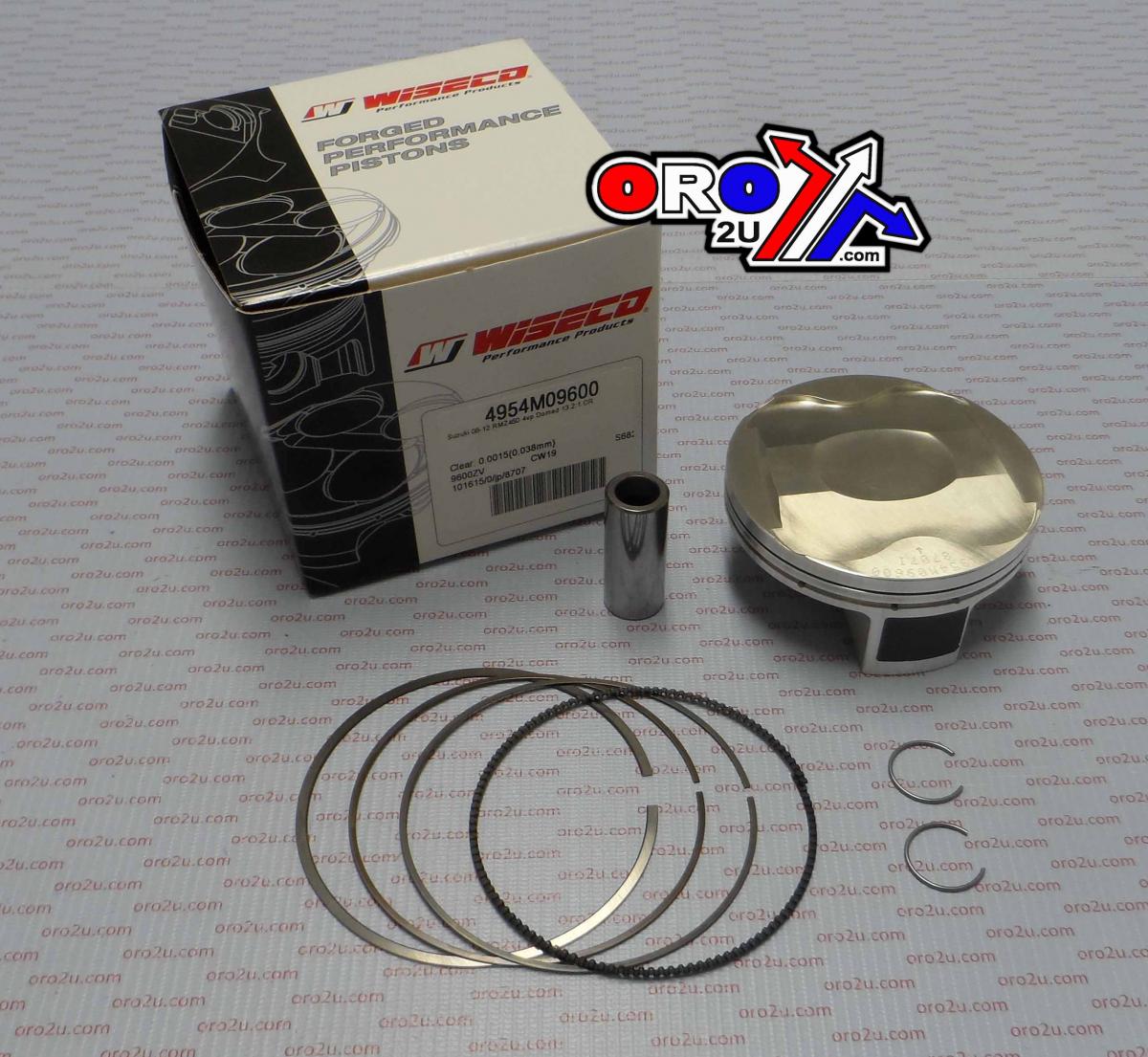 WISECO  96mm PISTON KIT SUZUKI RM-Z450 08-12, RMX450Z 10-18, Comp 13.2:1