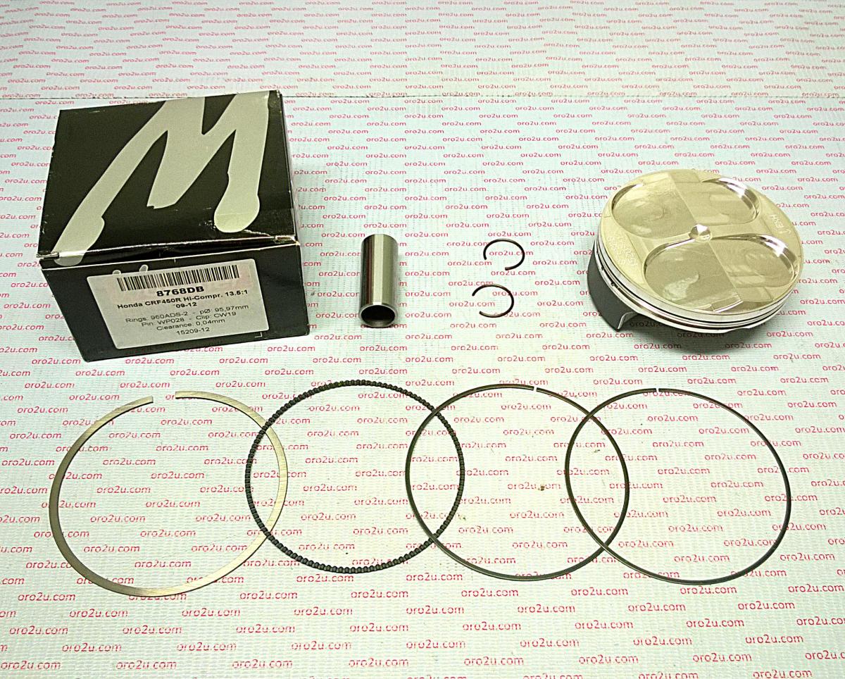 PISTON KIT 09-12 CRF450R 96 HC WOSSNER 8768DB HONDA FORGED