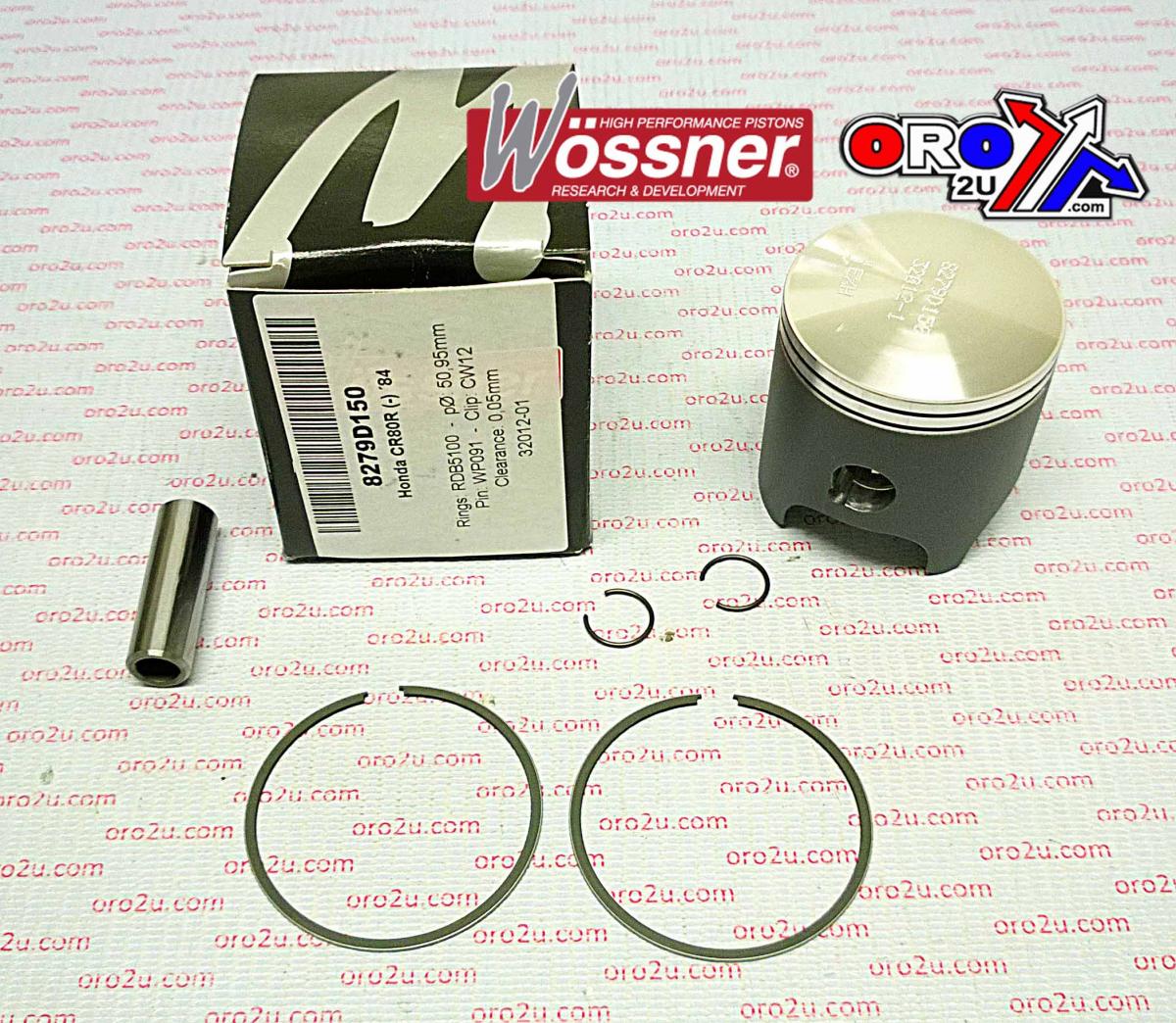 PISTON KIT 1984 CR80 51.00 WOSSNER 8279D150