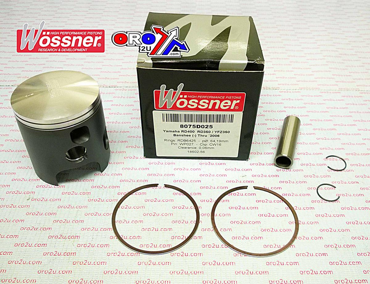 WOSSNER 64.25mm PISTON KIT YAMAHA YFZ350 BANSHEE 87-07, RD350 LC/YPVS 80-92