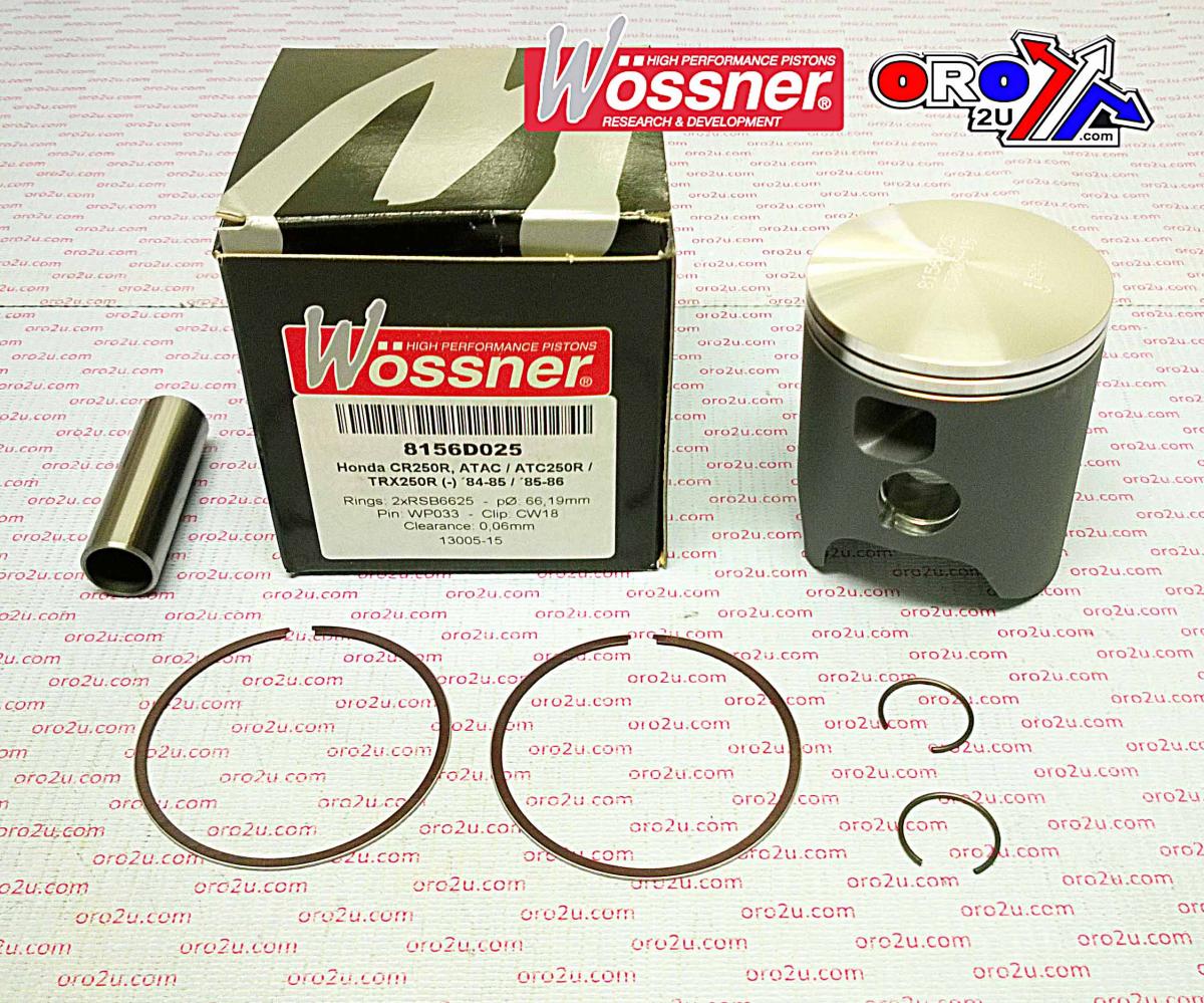WOSSNER 66mm PISTON KIT HONDA CR250 1984-1985, ATC250R 1984-1985