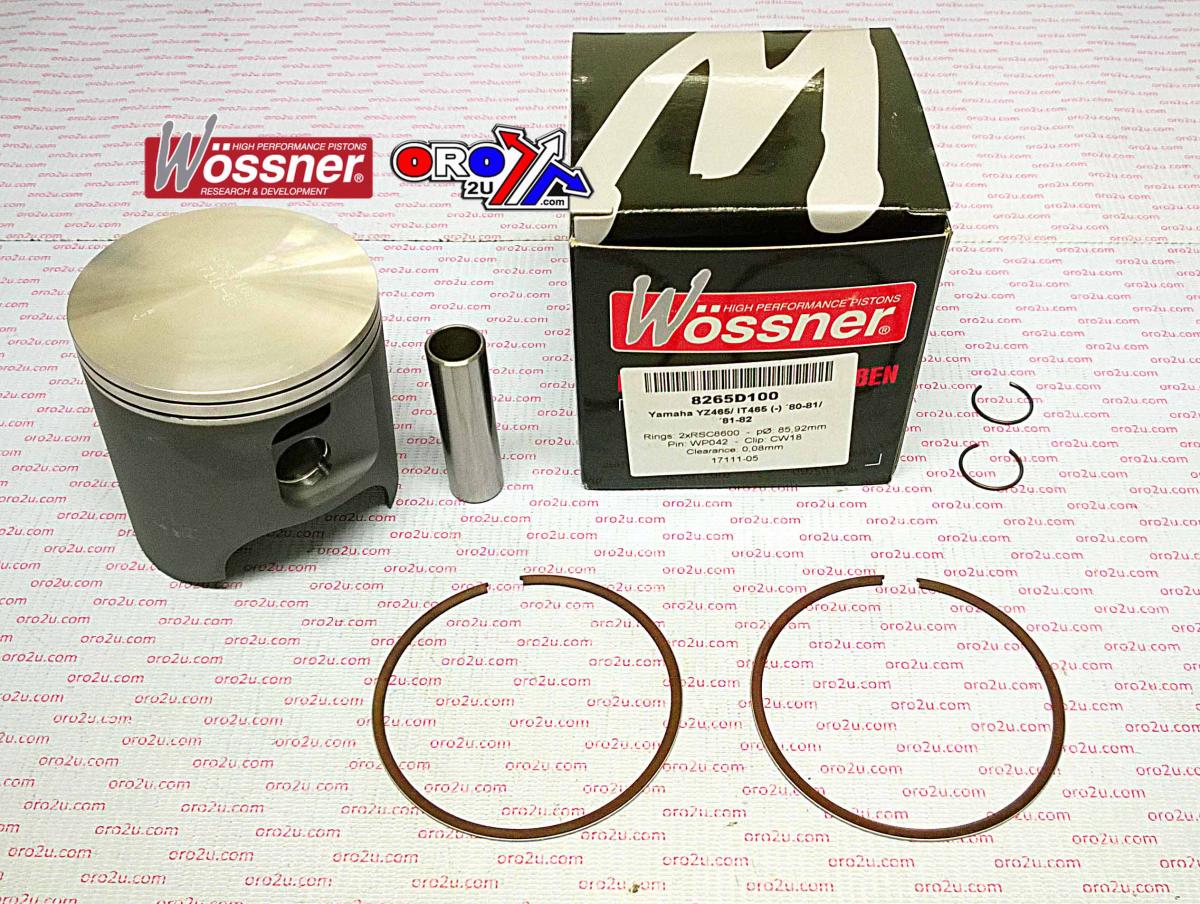WOSSNER 86mm PISTON KIT YAMAHA YZ465 1980-1981,  IT465 1981-1982