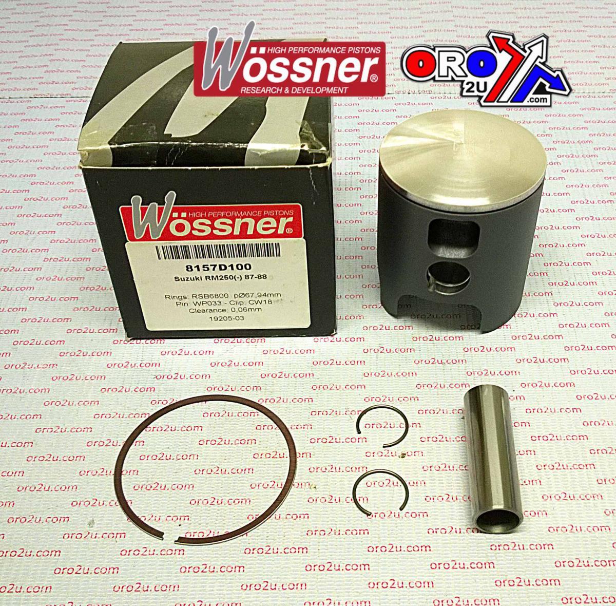WOSSNER 69mm PISTON KIT SUZUKI RM250 1987-1988