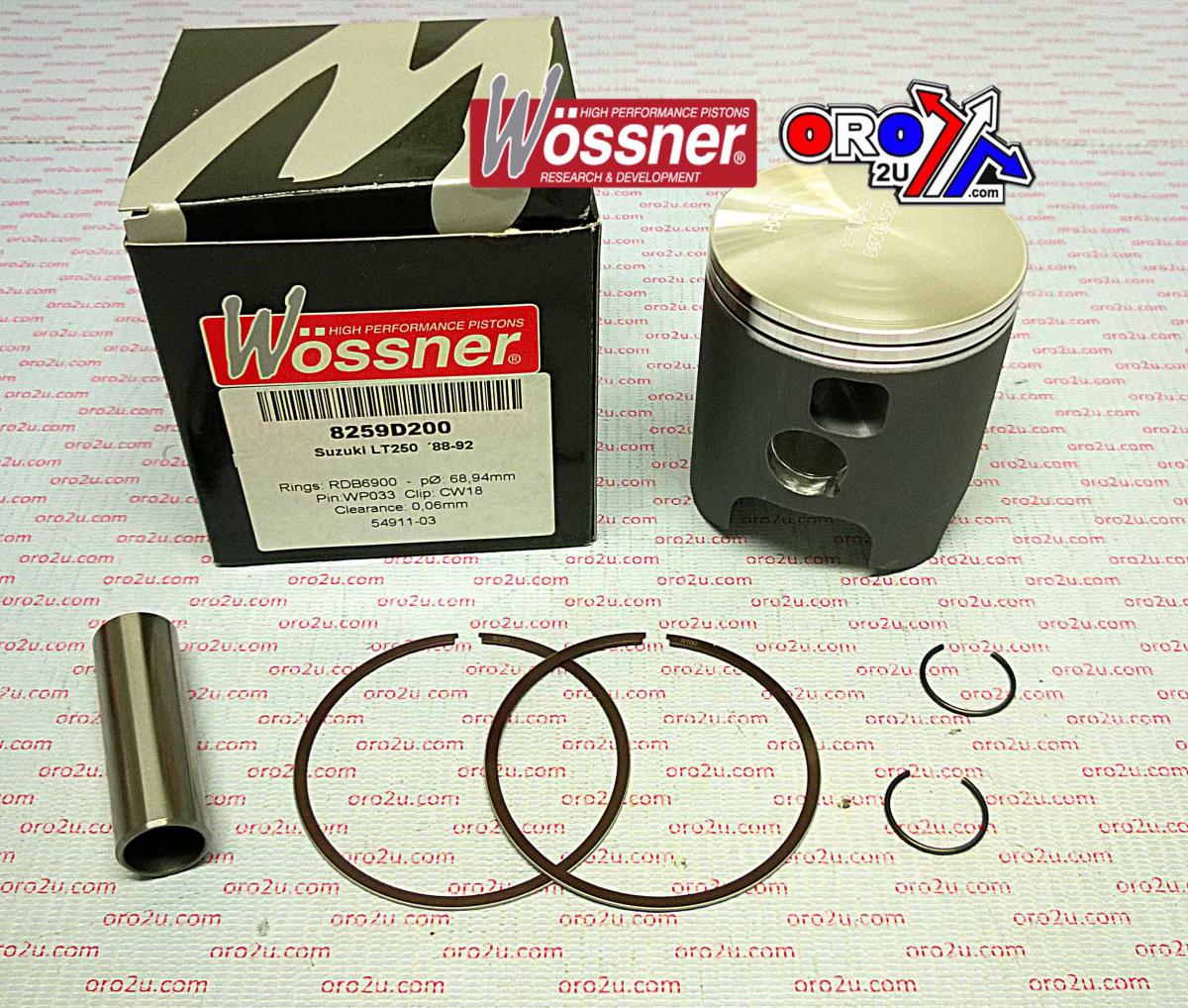 WOSSNER 67mm PISTON KIT SUZUKI LT250R 1988-1992