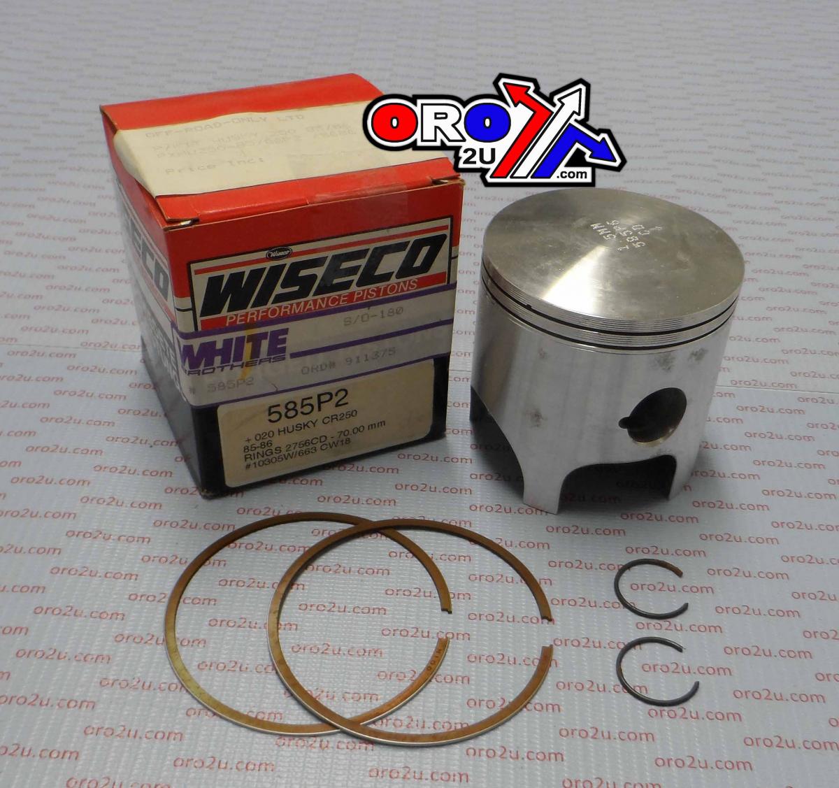 WISECO STD PISTON KIT HUSQVARNA CR250 1985-1986, WR250 1985-1986