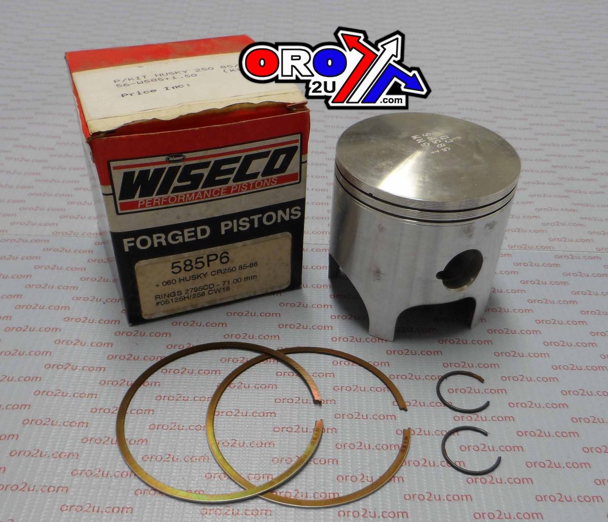 WISECO +1.5mm PISTON KIT HUSQVARNA CR250 1985-1986, WR250 1985-1986