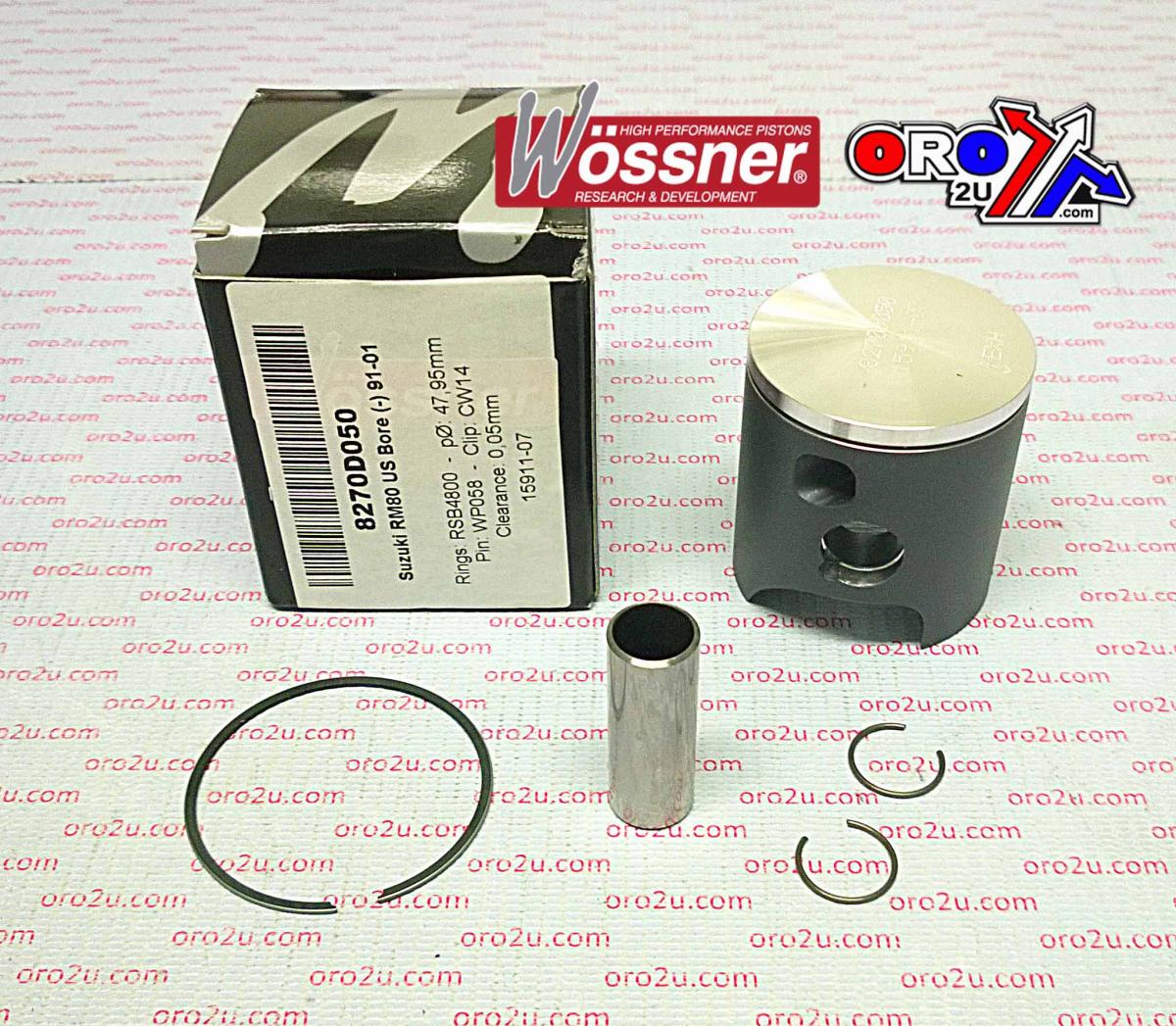 WOSSNER 48.5mm PISTON KIT SUZUKI RM80 1991-2001