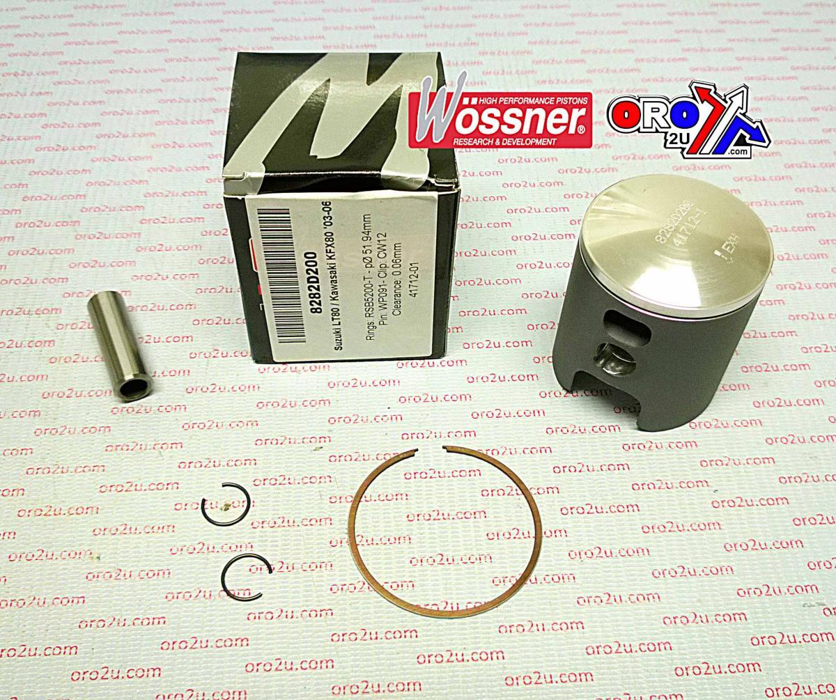 WOSSNER 50.5mm PISTON KIT SUZUKI LT80 1987-2006, KAWASAKI KFX80 2003-2006
