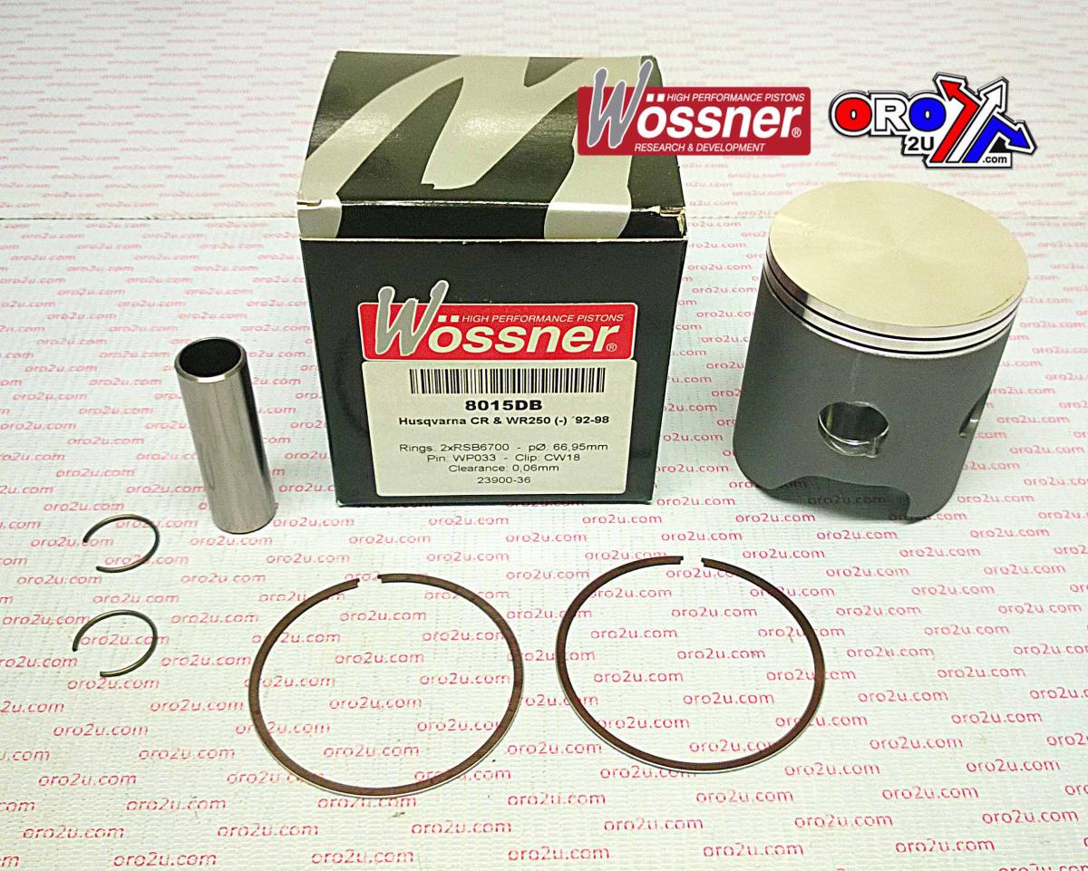 WOSSNER 67mm PISTON KIT B, HUSQVARNA CR250 92-98, WR250 92-98