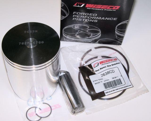 WISECO 67mm PISTON HONDA CR250R 1997-2001 FLAT TOP 2-RING