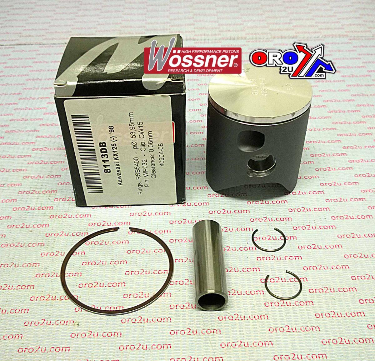 PISTON KIT 1998 KX125 56.00 WOSSNER 8113D200 KAWASAKI MX