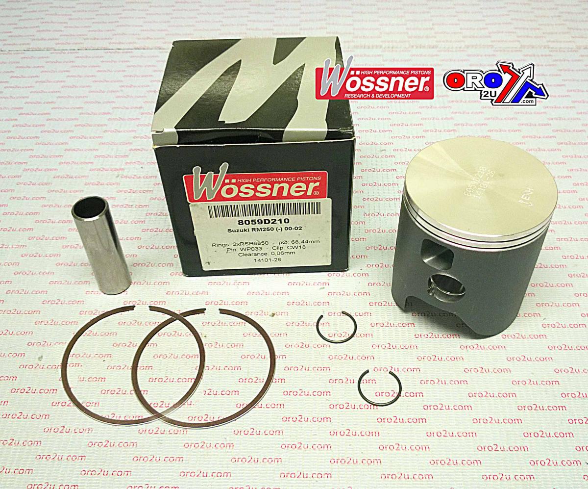 PISTON KIT 00-02 RM250 66.40 A WOSSNER 8059DA SUZUKI MX