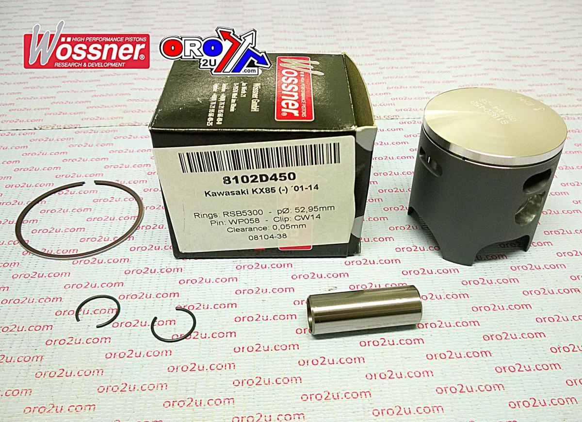 WOSSNER 52.5mm PISTON KIT KAWASAKI KX85 2001-2013
