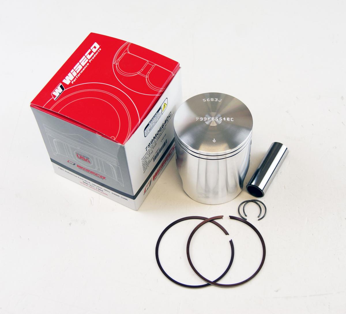 WISECO 66.4mm PISTON KIT B, KAWASAKI KX250 2002-2004, PRO-LITE