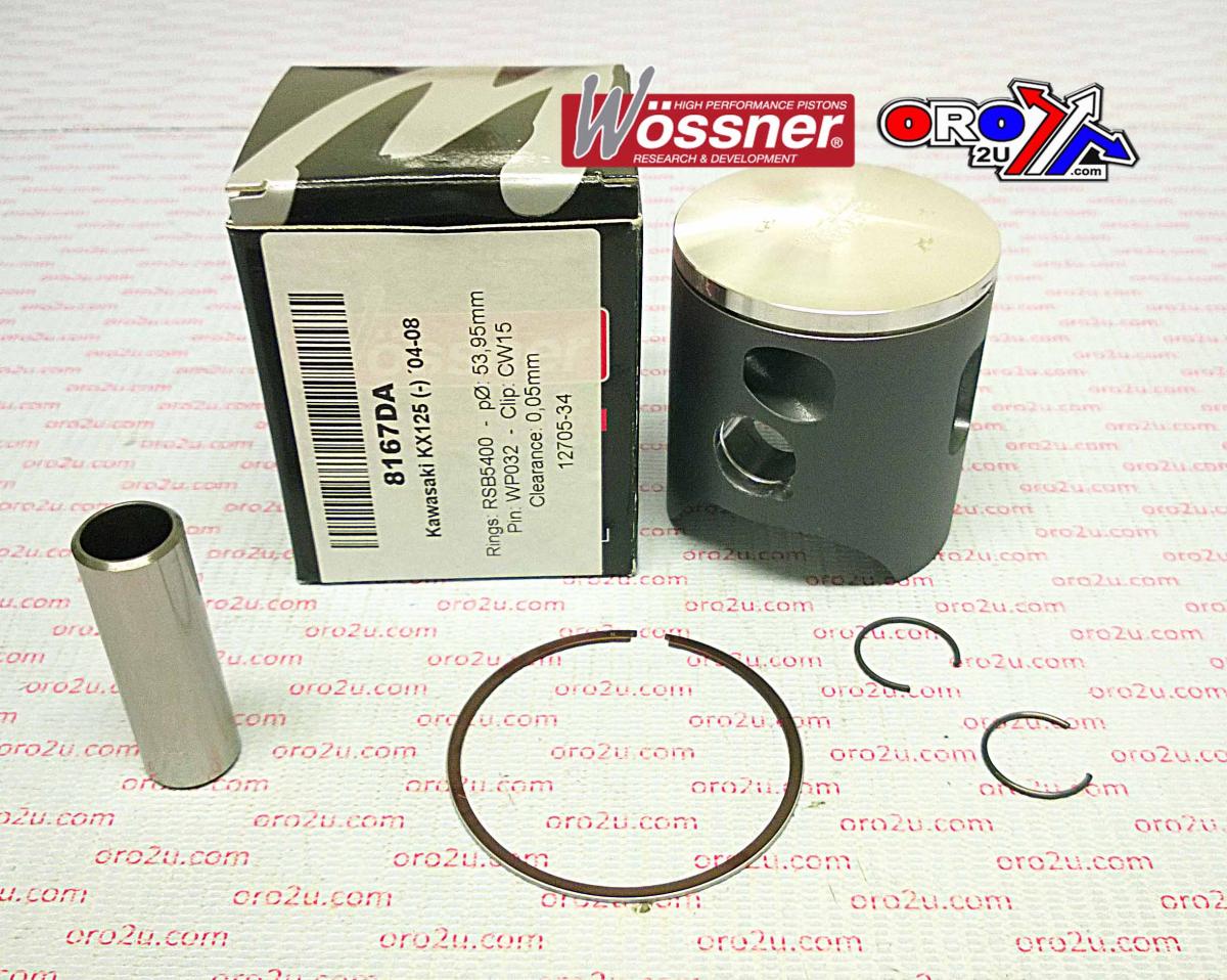 PISTON KIT 04-09 KX125 54.00 A WOSSNER 8167DA KAWASAKI MX