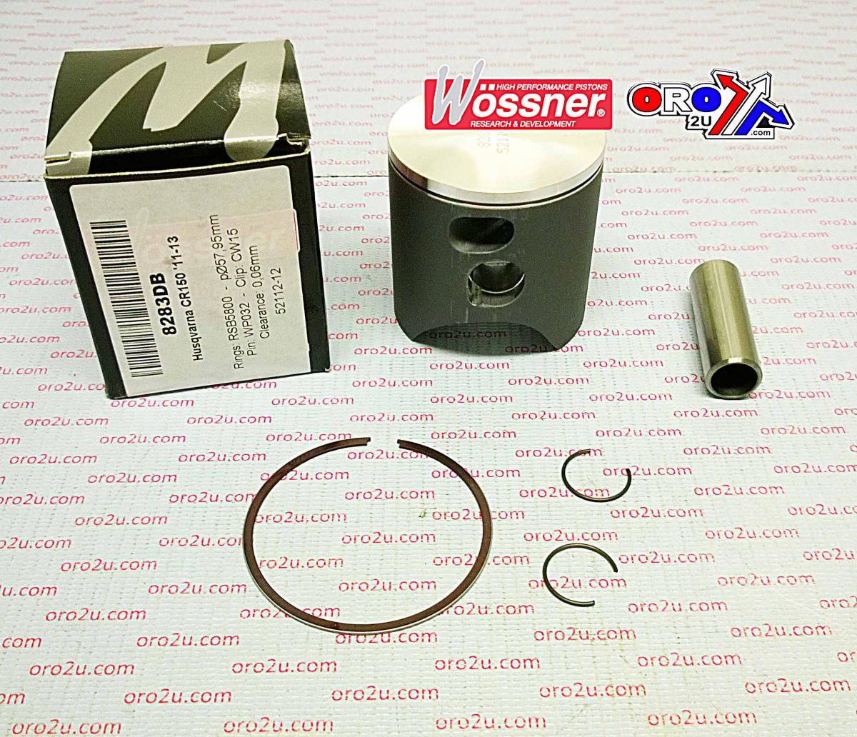 WOSSNER 58mm PISTON KIT B, HUSQVARNA CR150 2011-2013