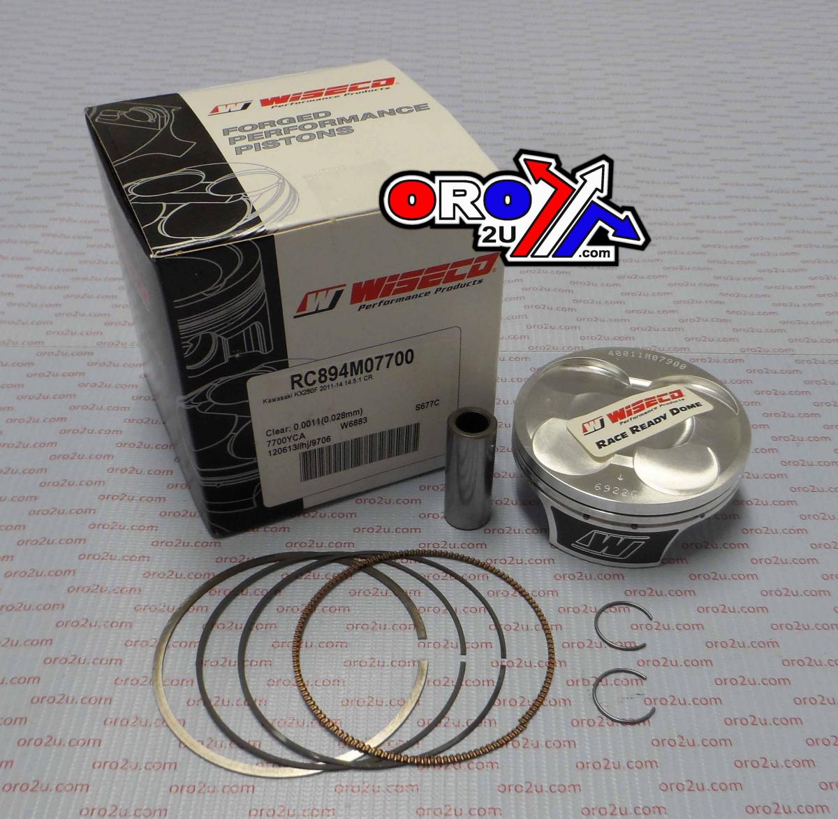 WISECO 77mm PISTON KIT KAWASAKI KX250F 2011-2014, Racer's Choice