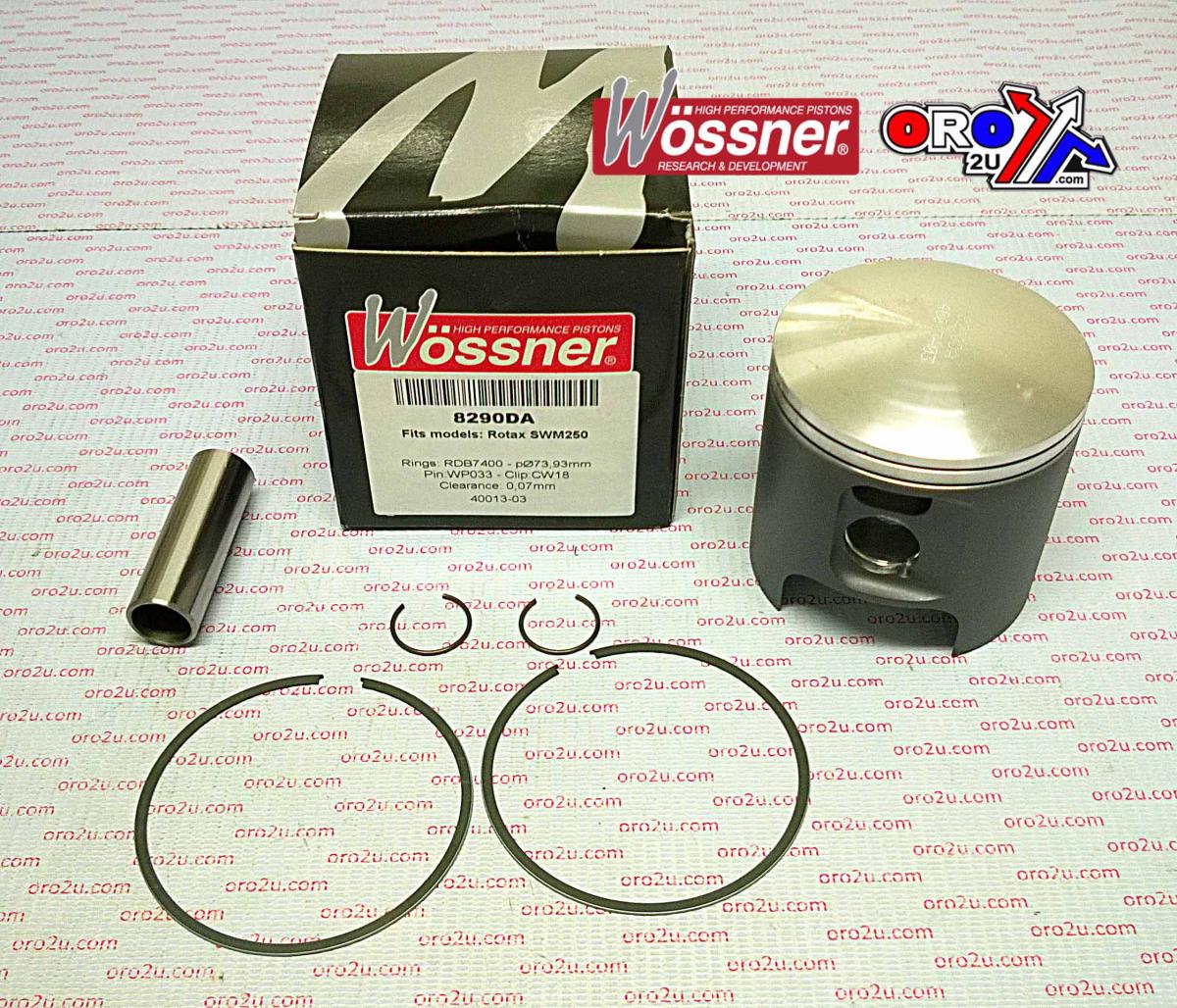 WOSSNER 75mm PISTON KIT ROTAX SWM 250 1979-1982