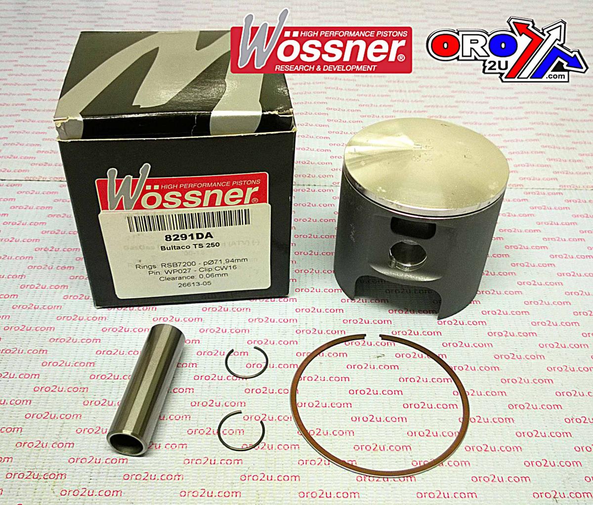 WOSSNER 72.5mm PISTON KIT BULTACO TS250