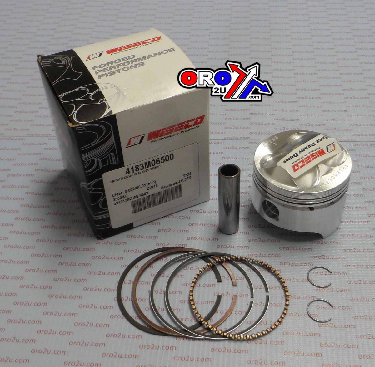 PISTON KIT 79-82 CB750 65.00 WISECO 4183M06500 ROAD HONDA