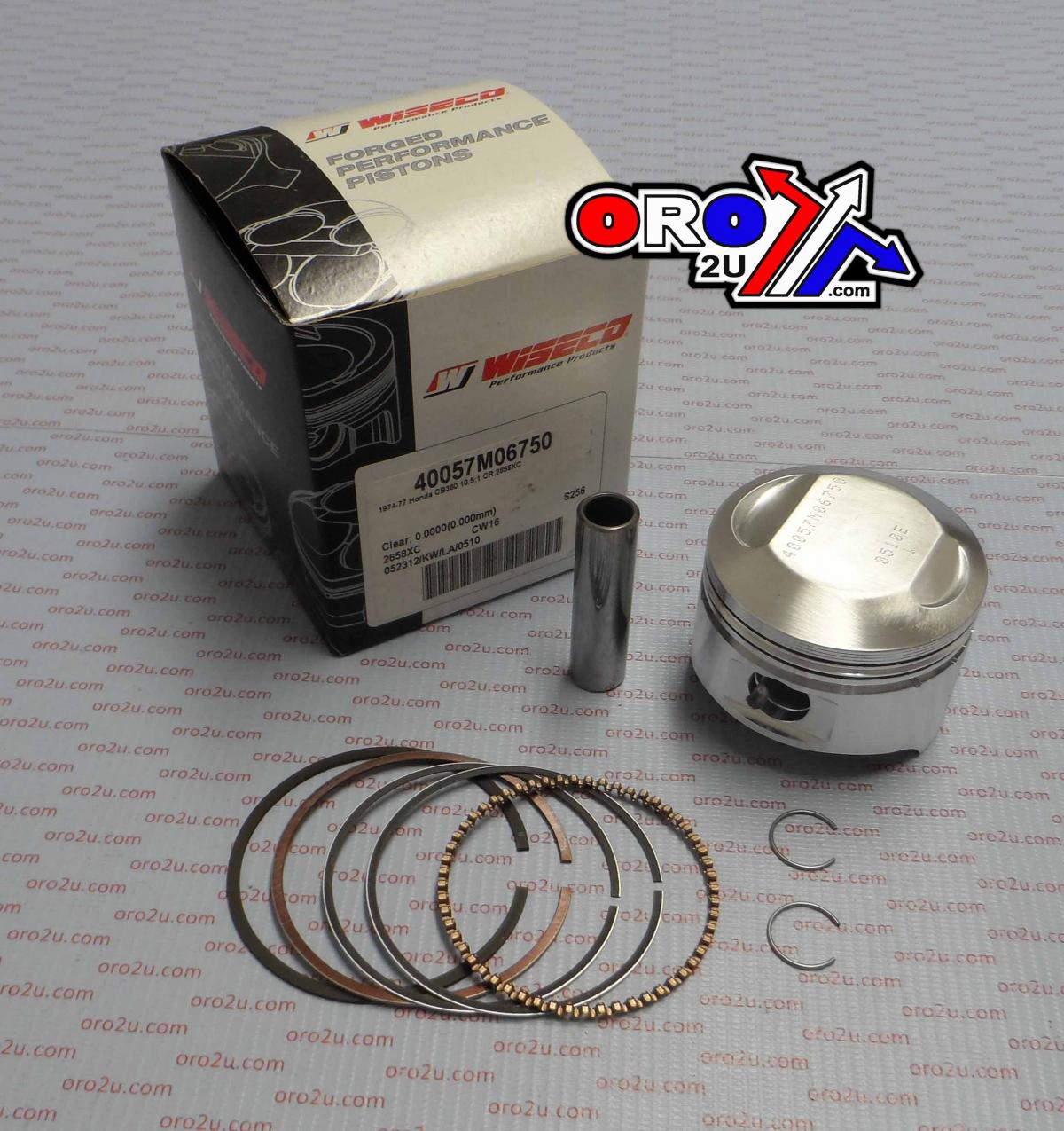 PISTON KIT 74-76 CB360 67.50 WISECO 40057M06750 ROAD HONDA