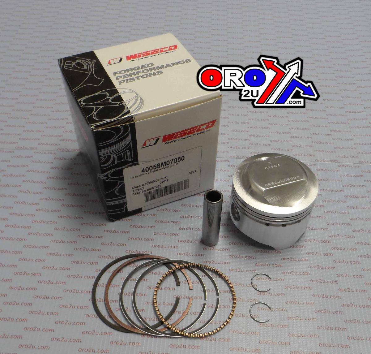 PISTON KIT 65-74 CB450 70.50 WISECO 40058M07050 ROAD HONDA