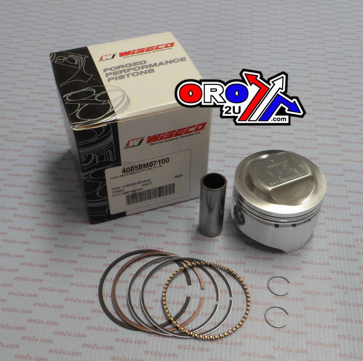 PISTON KIT 65-74 CB450 71.00 WISECO 40058M07100 ROAD HONDA