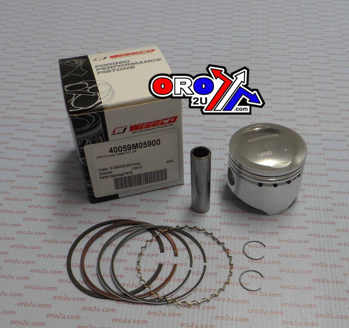 PISTON KIT 74-79 CB550K 59.00 WISECO 40059M05900 ROAD HONDA