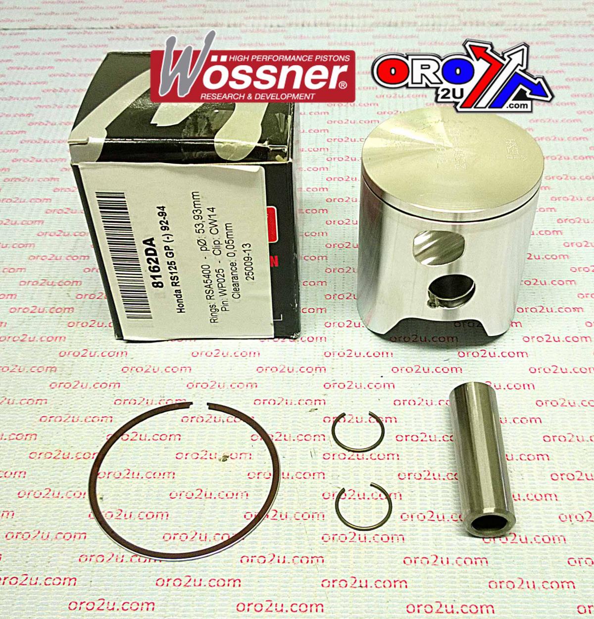 WOSSNER 54mm FORGED PISTON KIT C, HONDA RS125 GP  1992-1994