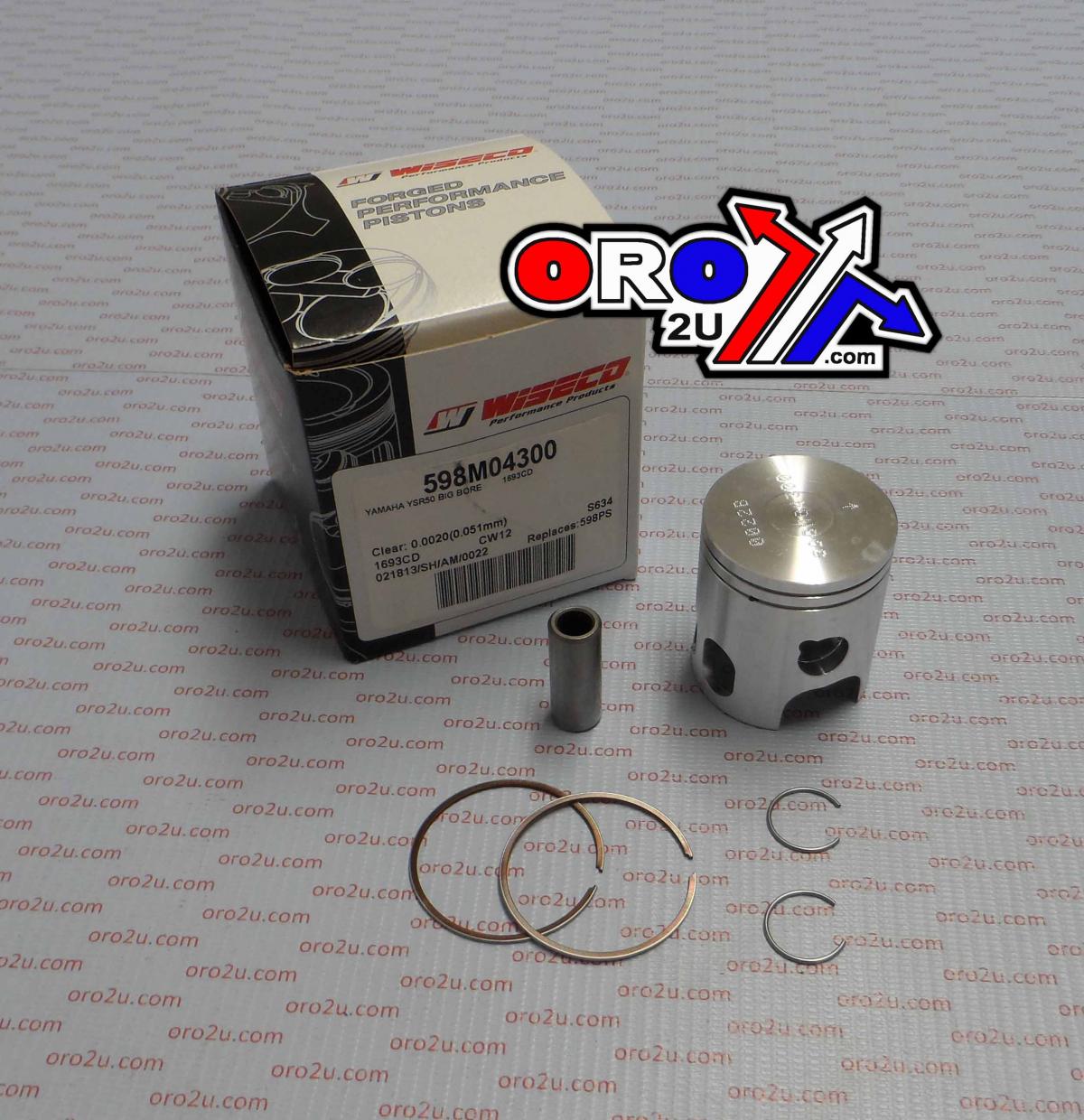WISECO 43mm PISTON KIT YAMAHA YSR50 UPTO 92