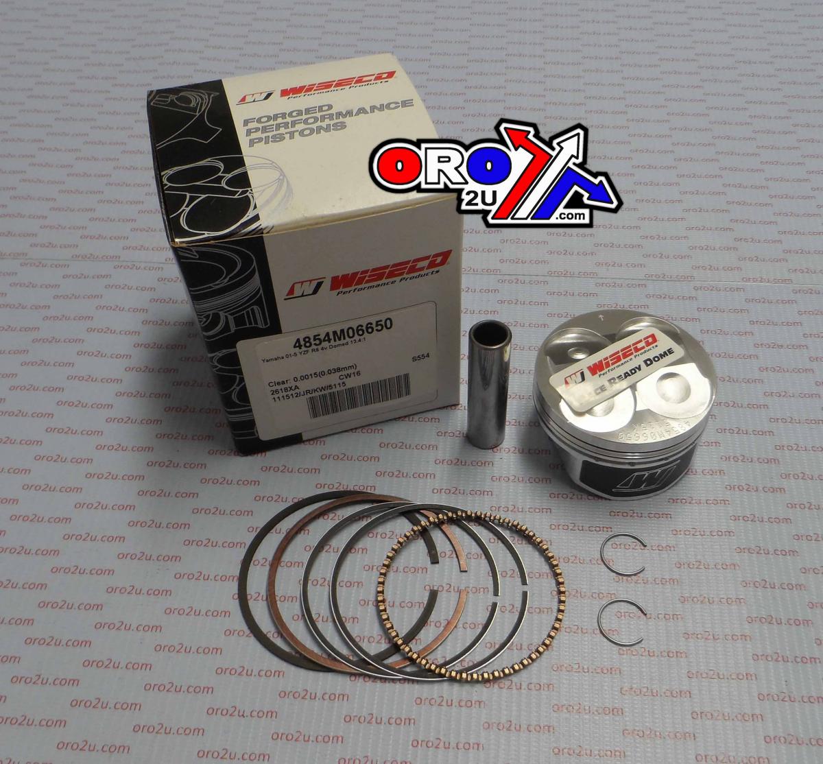 PISTON KIT 01-05 YZF-R6 66.50 WISECO 4854M06650 ROAD YAMAHA