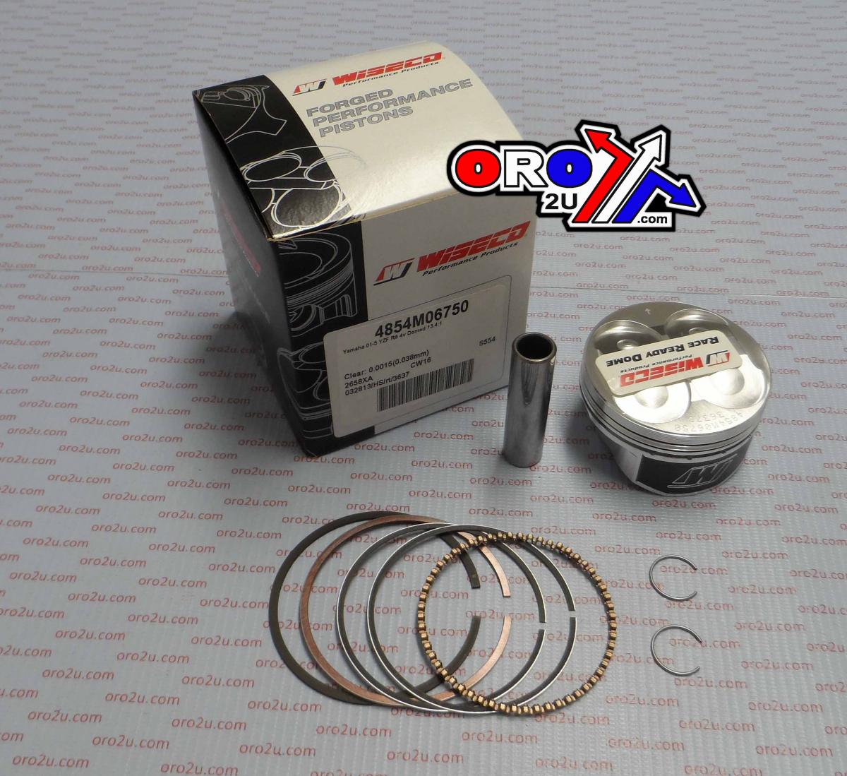 PISTON KIT 01-05 YZF-R6 67.50 WISECO 4854M06750 ROAD YAMAHA