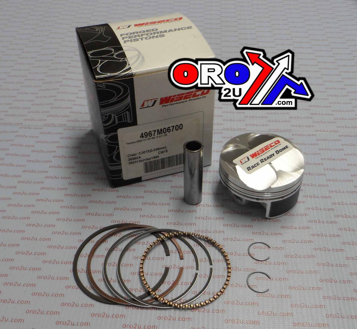 PISTON KIT 06-13 YZF-R6 67.00 WISECO 4967M06700 ROAD YAMAHA
