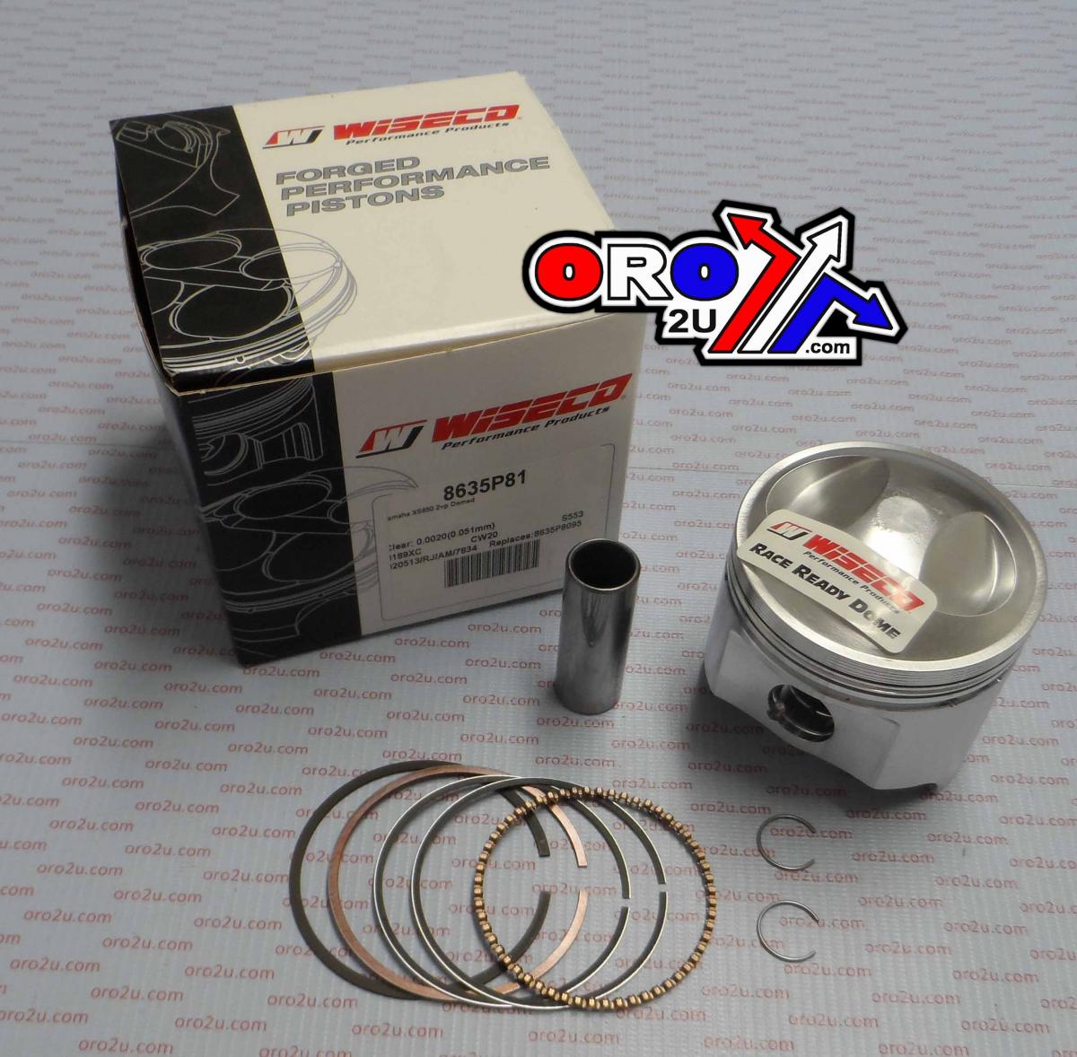 PISTON KIT 74-81 XS650 81.00 WISECO 8635P81 ROAD YAMAHA