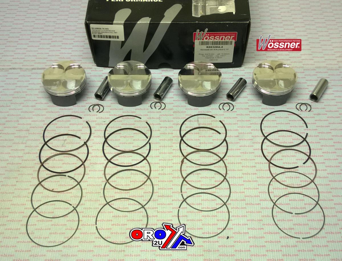 WOSSNER 76mm PISTON KIT KAWASAKI ZX-10R 2011-2015 (X4)
