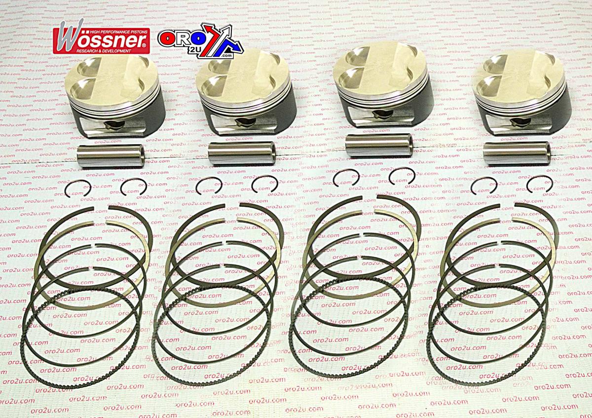 WOSSNER 78mm PISTON KIT/4 KAWASAKI ZZR1100 90-01, ZRX1100 95-97, GPZ1100 95-97