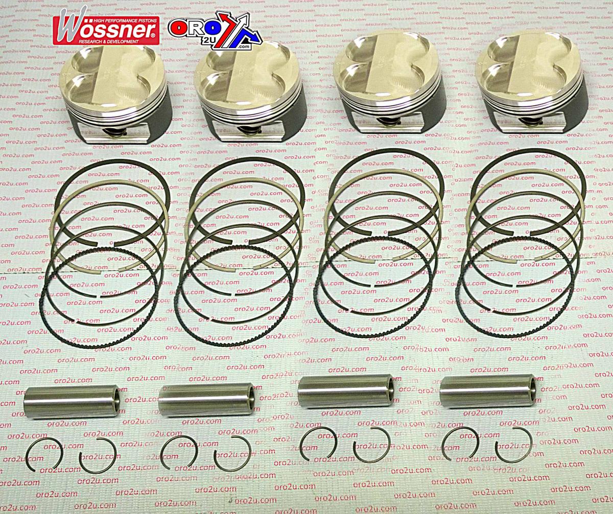 WOSSNER 77mm PISTON KIT/4 KAWASAKI ZZR1100 90-01, ZRX1100 95-97, GPZ1100 95-97