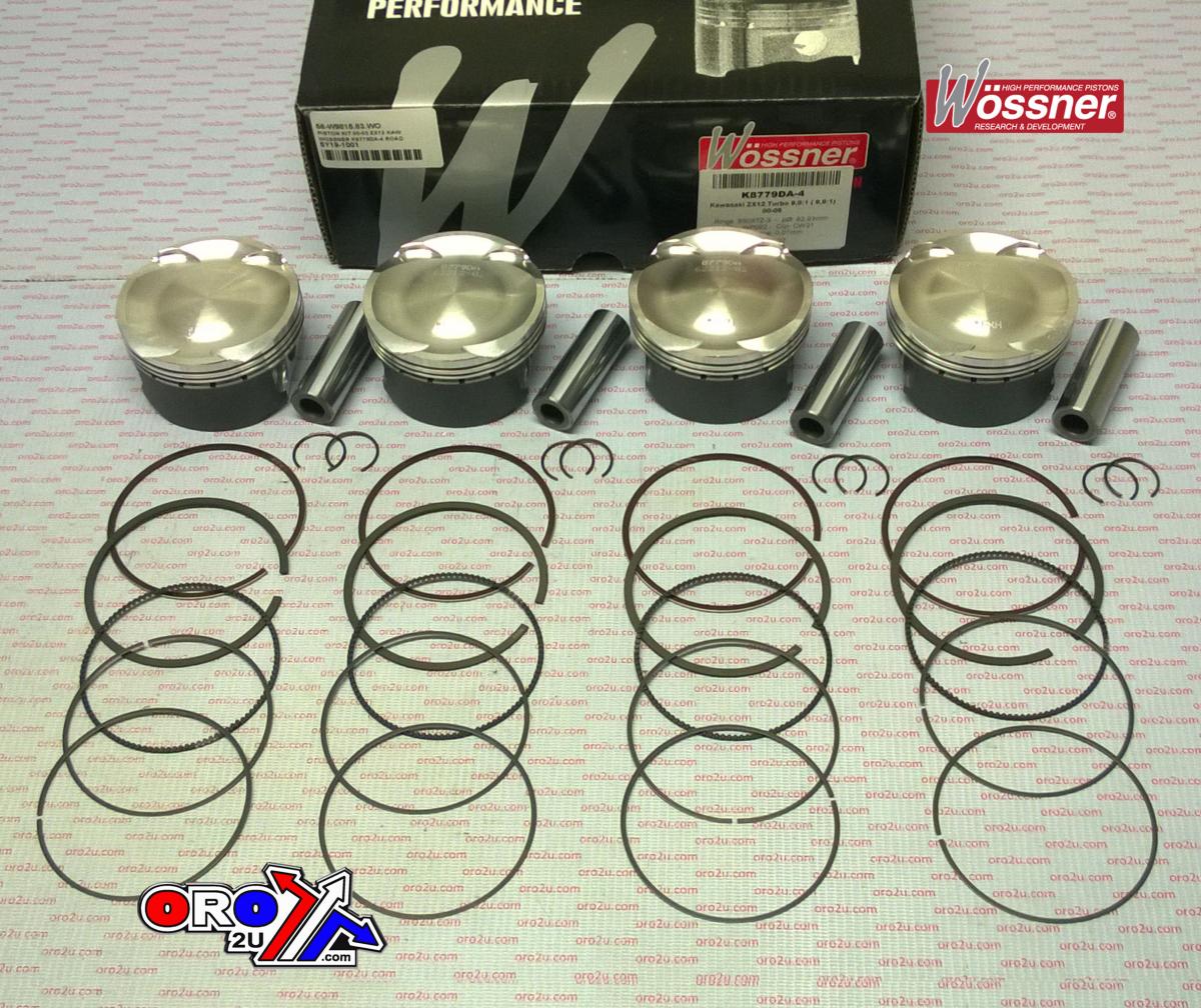 WOSSNER 83mm PISTON KIT FOR KAWASAKI ZX12 2000-2005 (X4)