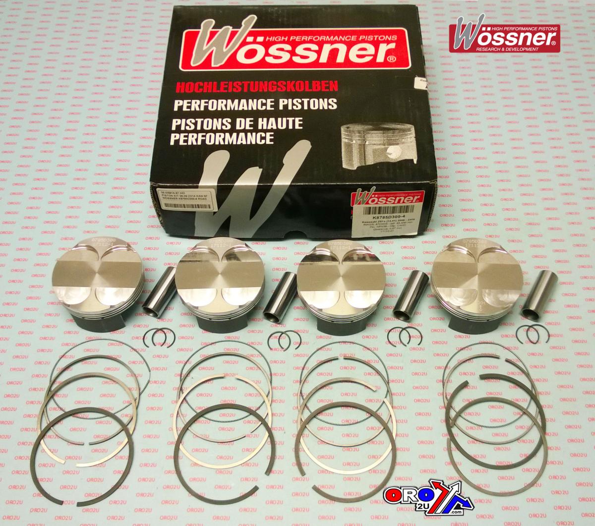 WOSSNER 87mm PISTON KIT KAWASAKI ZX14R/ZZR1400 06-21 (TURBO)