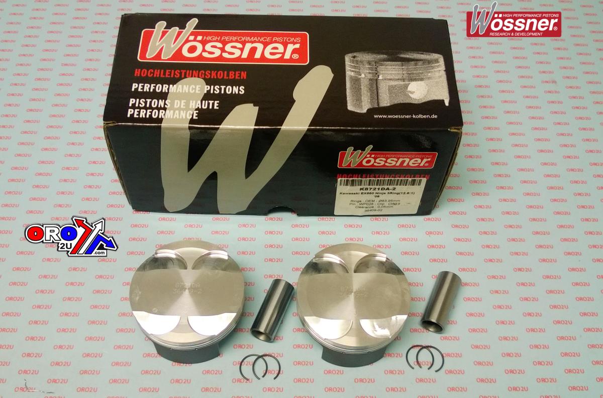 WOSSNER 84mm PISTON KIT KAWASAKI ER-6 NINJA 09-15, (X2) (NO RINGS)