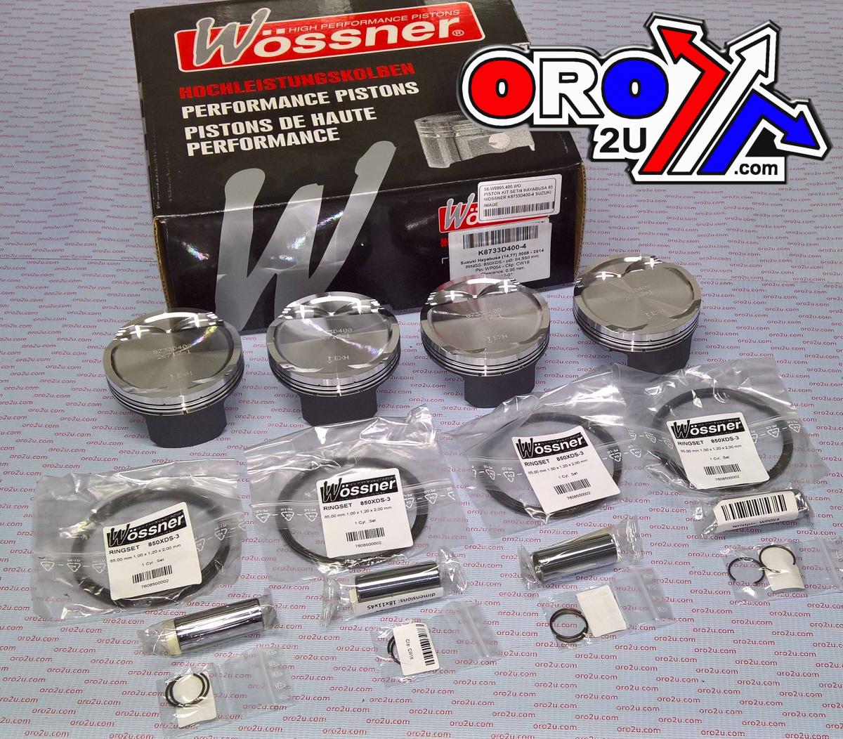 WOSSNER 85mm PISTON KIT SUZUKI GSX1300R HAYABUSA 2008-2020 (X4)