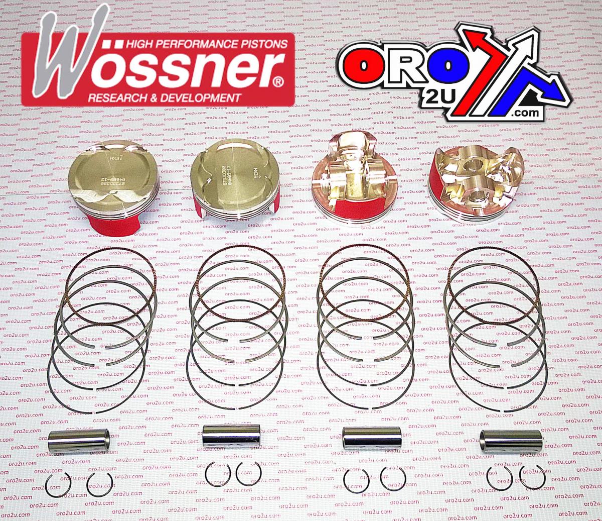 WOSSNER 81mm HC PISTON KIT SUZUKI GSX1300R HAYABUSA 1999-2007, (X4)