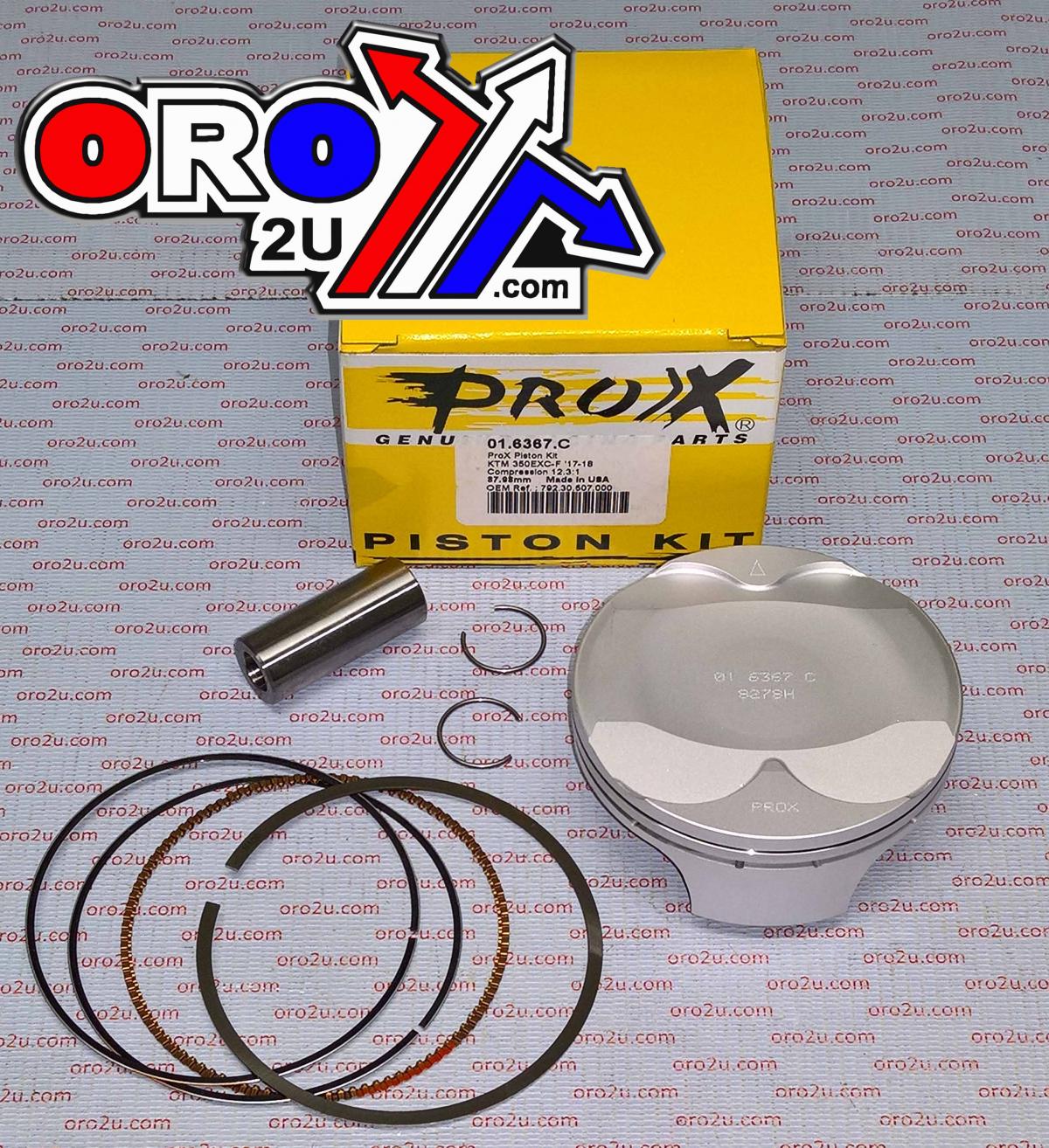 PROX 88mm PISTON KIT A, KTM 350 EXC-F 17-19, HUSQVARNA FE350 17-19, HC 12.3:1