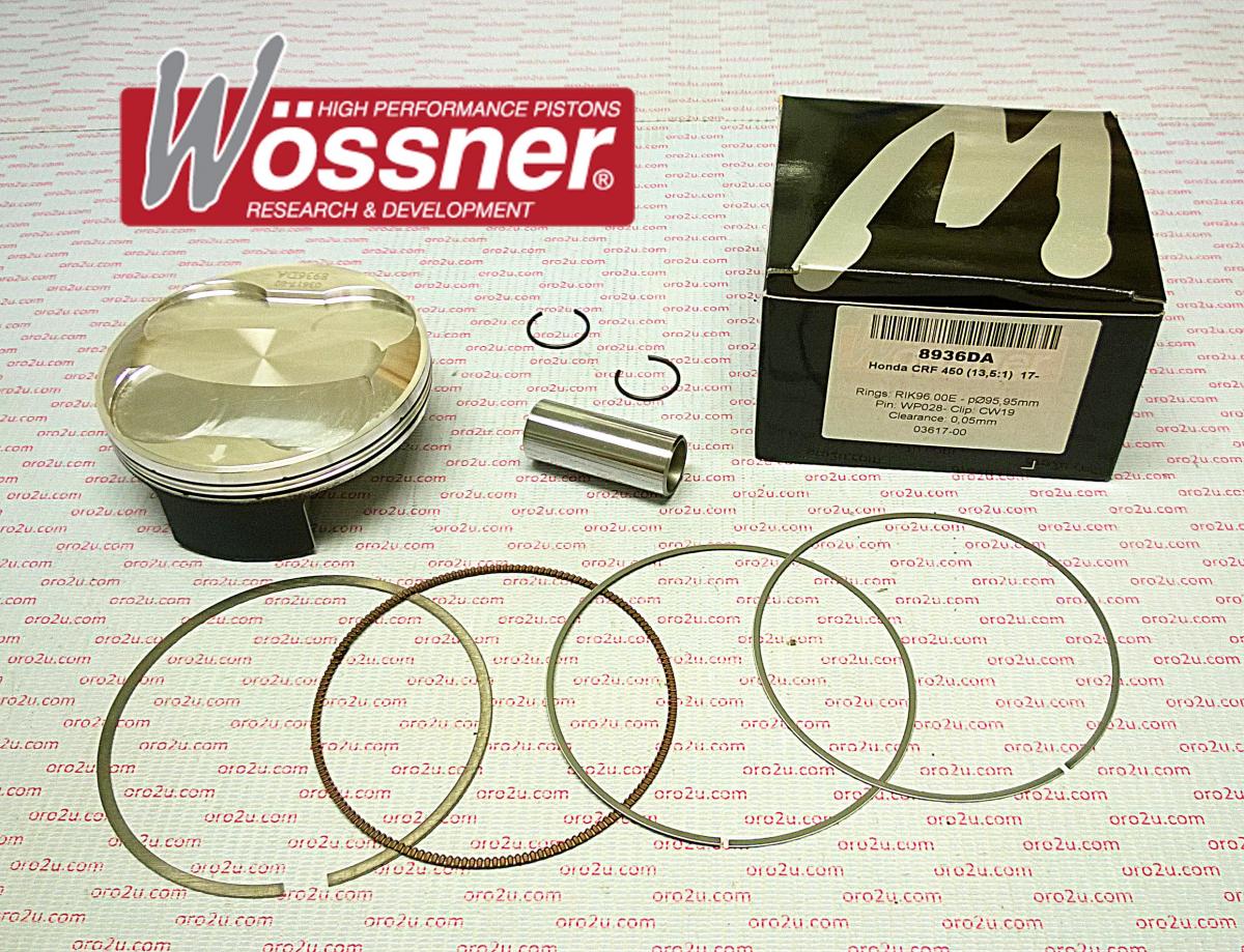 WOSSNER 96mm PISTON KIT A, HONDA CRF450R 2017-2025, CRF450RX 2019-2025