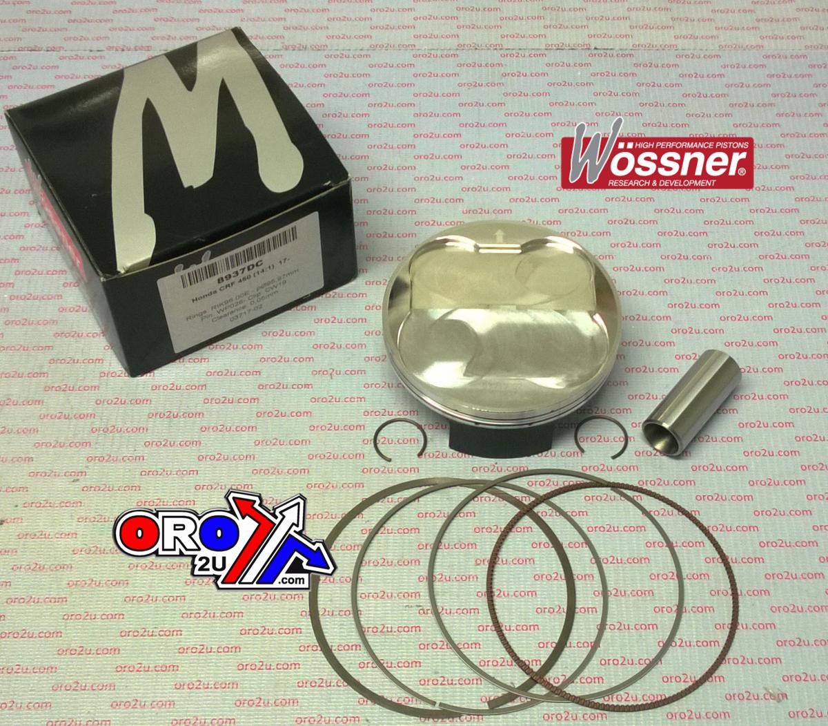 WOSSNER 96mm PISTON KIT C, HONDA CRF450R 17-25, CRF450RX 19-53, HI-COMP
