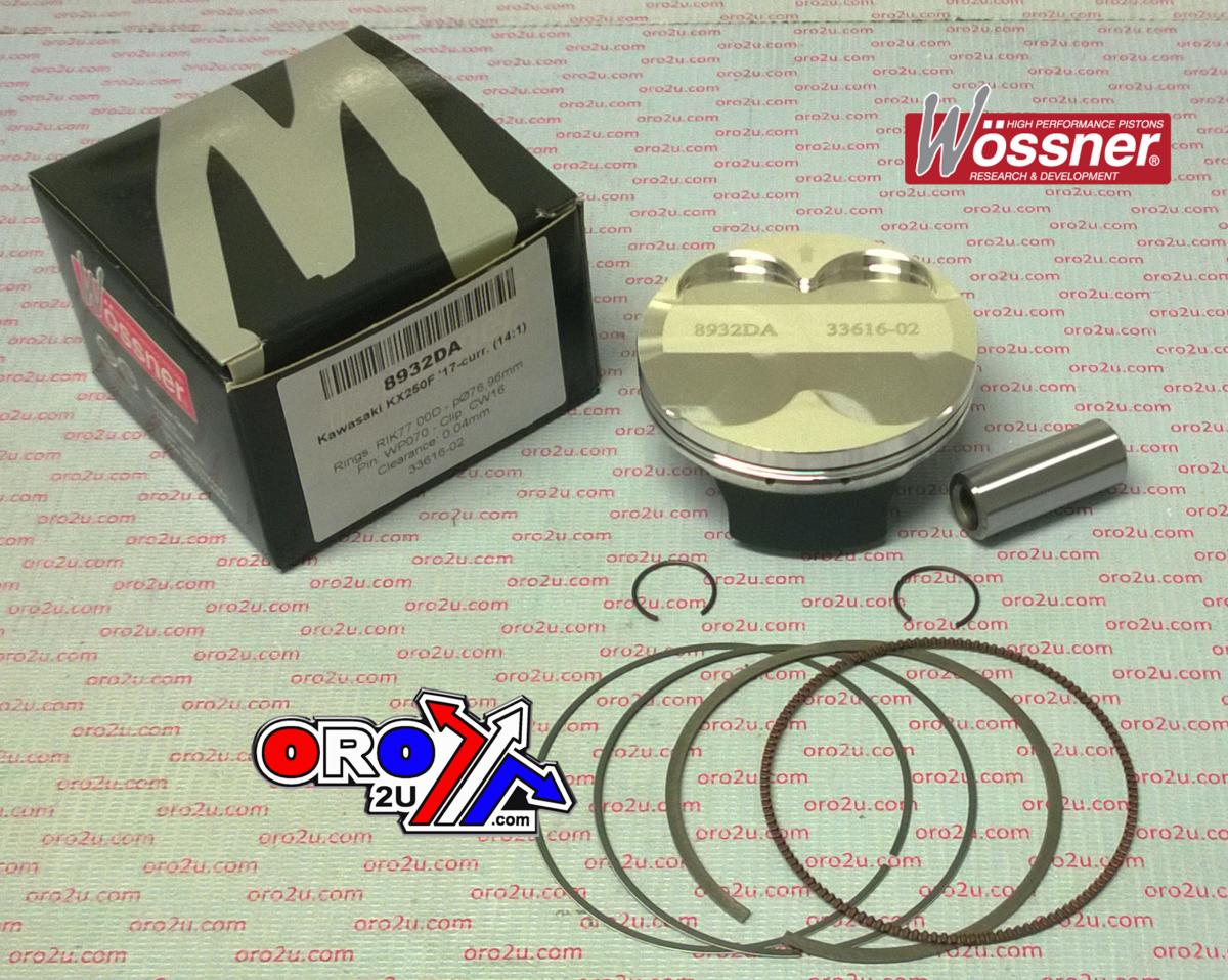 WOSSNER 77mm PISTON KIT A, KAWASAKI KX-F250 2017-2019 COMP 14:1