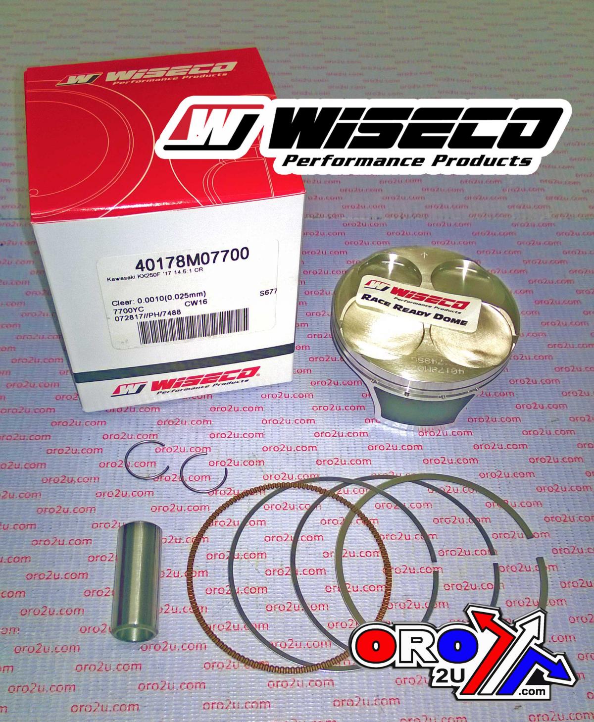 WISECO 77mm HC PISTON KIT KAWASAKI KX-F250 2017-2019, ArmorGlide
